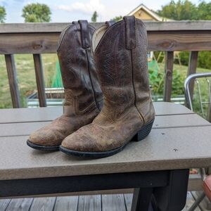 Smoky Mountain Kid Youth size 4.5 4 1/2 Girl Western Cowboy Boots Light Brown 